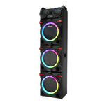 Cargue la imagen en el visor de la galería, Daewoo Bafle DW2020 3x10" Torre De Sonido High Power TWS Bluetooth Recargable 100W RMS, Ecualizador, Subwoofer integrado, Luces LED