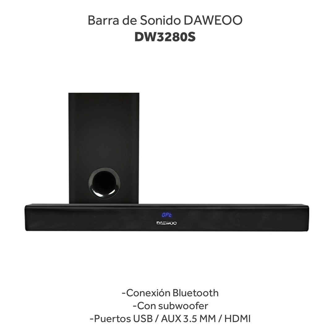 Barra De Sonido Daewoo Bluetooth Recargable DW-3280S
