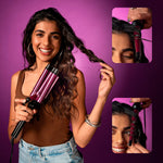 Cargue la imagen en el visor de la galería, ⭐Rizador Waflera DW-RZ2TZ Daewoo 3 en 1 de Barriles + Ferro Intercambiable + Taza de cerámica Belfast con corcho