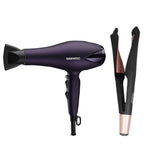 Cargue la imagen en el visor de la galería, Plancha Alaciadora y RizadoraDW-RZ1 + Secadora DW-SE1 de Cabello 2 Velocidades Protección de Cabello