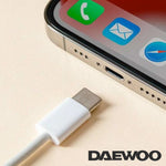 Cargue la imagen en el visor de la galería, Cargador Turbo Daewoo Carga Rapida Cable Tipo C Usb 45w