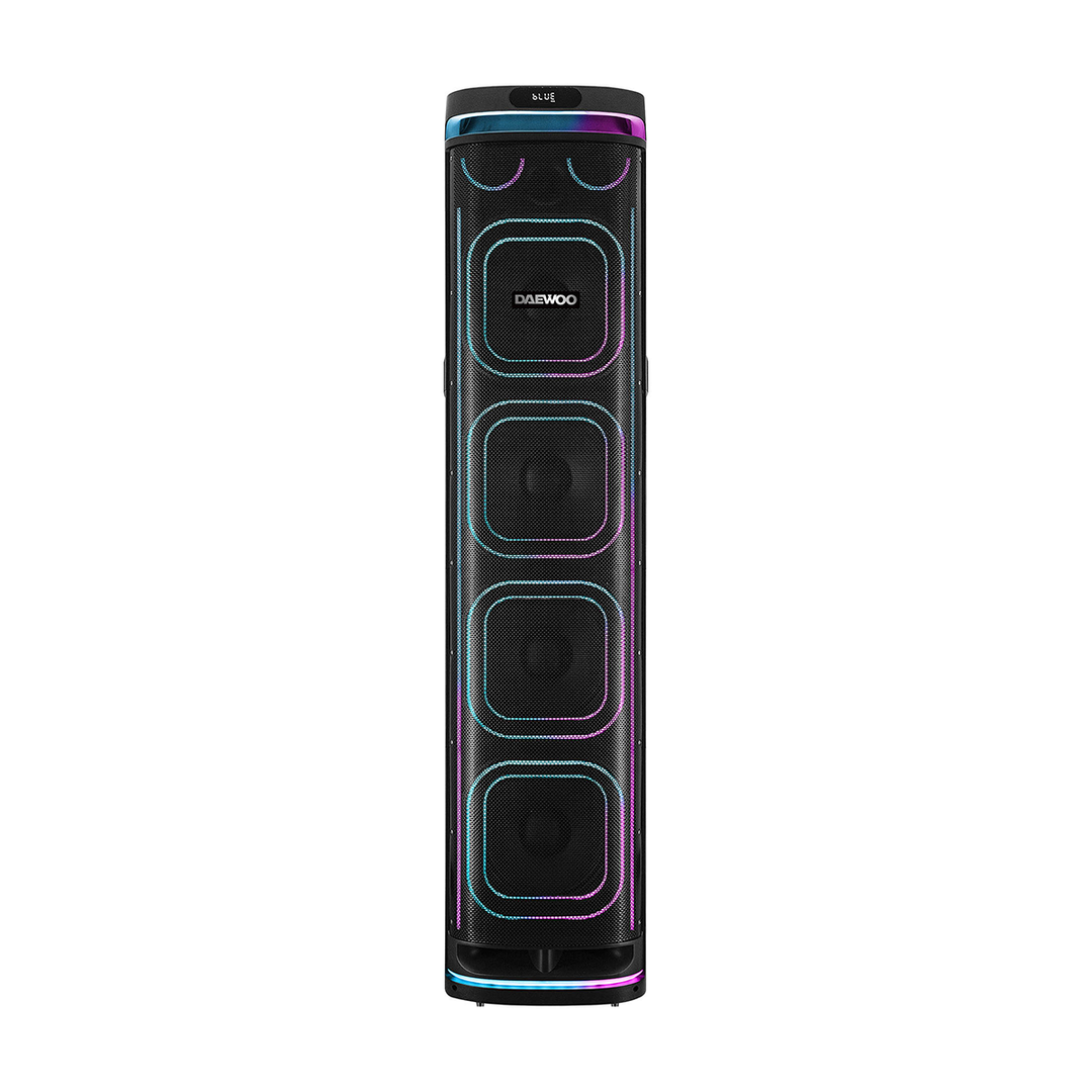 Bafle Daewoo DW2024 Amplificado Portátil 100W con Bluetooth, TWS, Karaoke, Luces LED, Radio FM