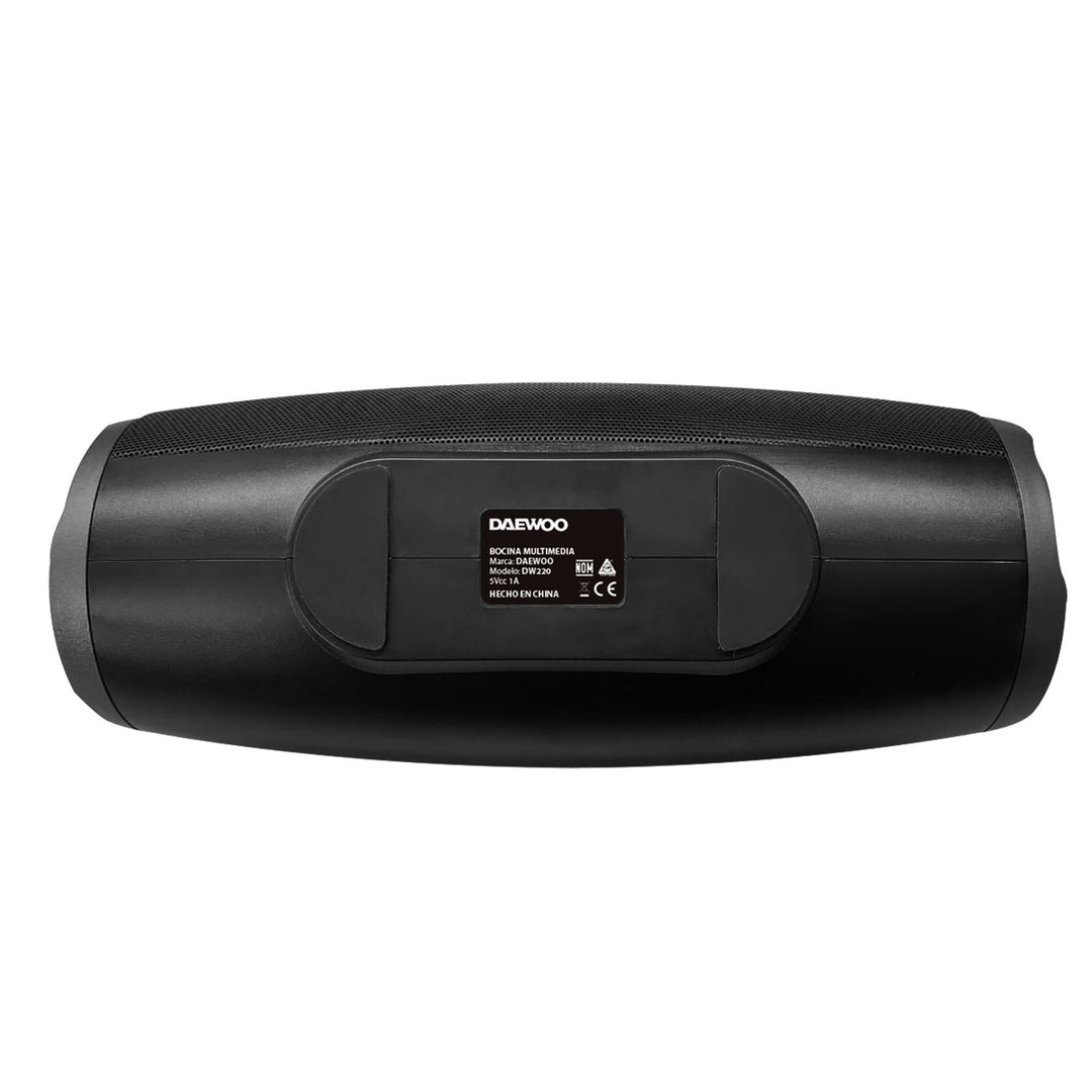 Bocina Inalámbrica Bluetooth Con Subwoofer Daewoo Booster Led Fm Usb Tf