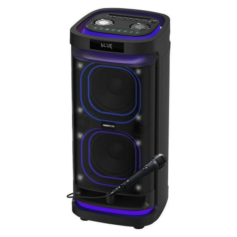 Daewoo Bafle 2x8" Thunder X TWS Subwoofer Integrado, Batería Recargable y Luces Led