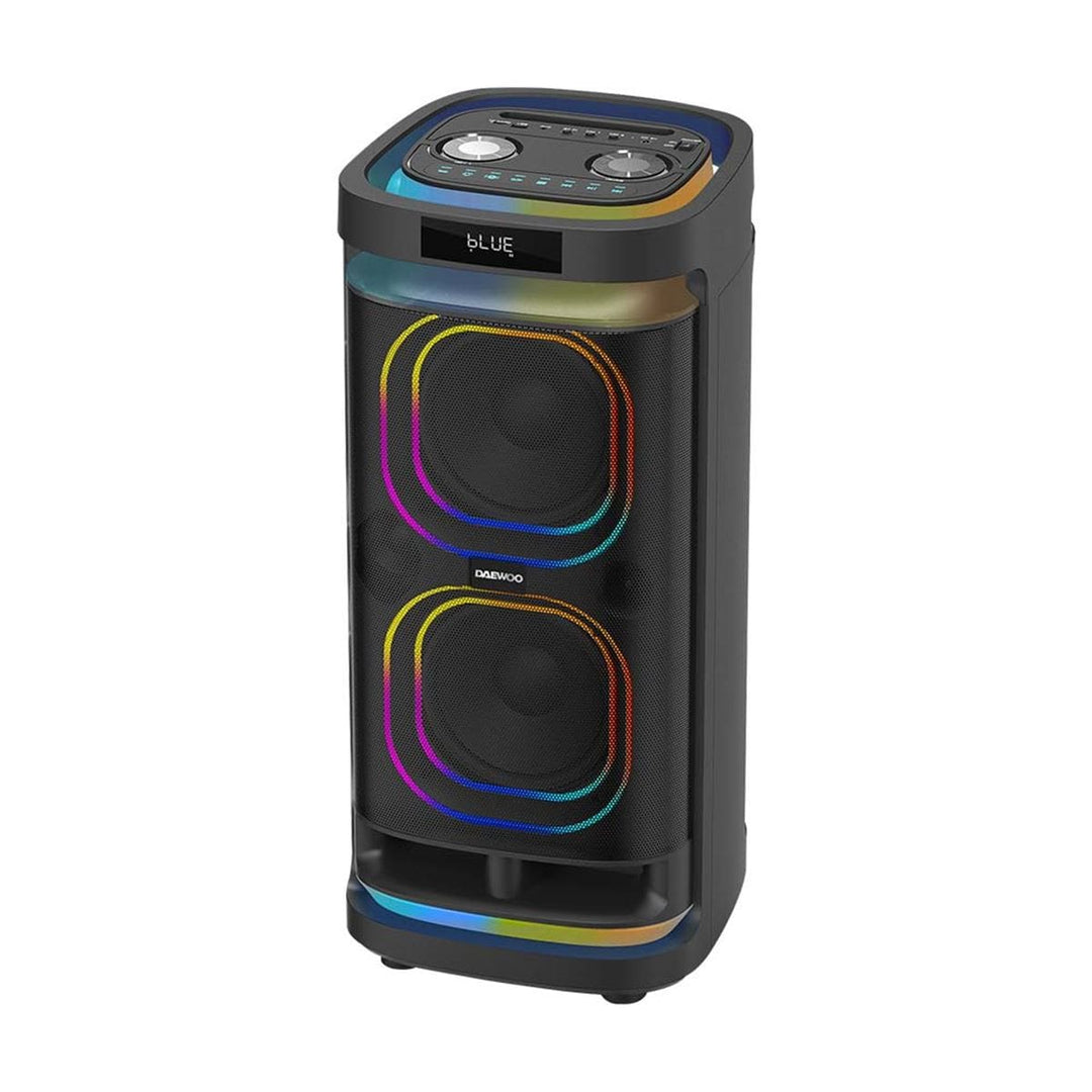 Daewoo Bafle 2x8" Thunder X TWS Subwoofer Integrado, Batería Recargable y Luces Led