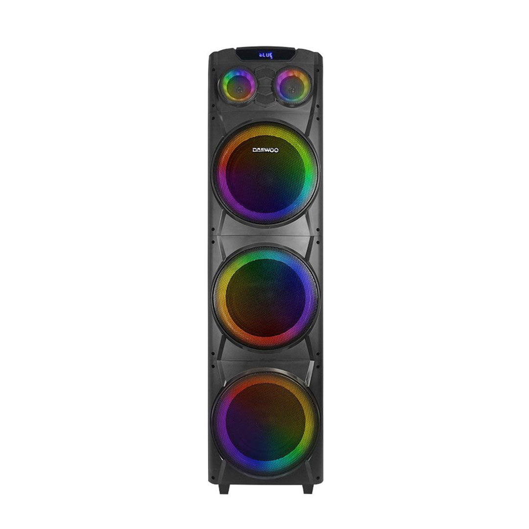 Torre De Sonido 3x10 Pulgadas Daewoo Kingdom 100w Rms Bluetooth Led Fm