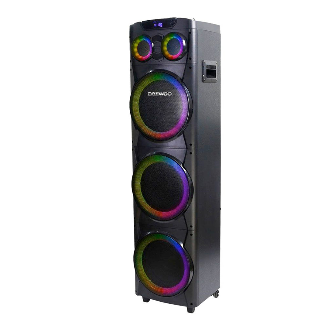 Torre De Sonido 3x10 Pulgadas Daewoo Kingdom 100w Rms Bluetooth Led Fm