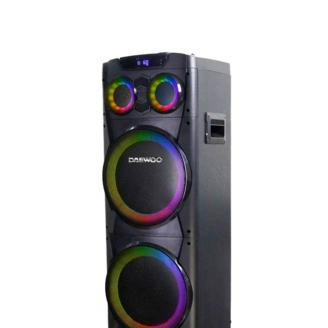 Torre De Sonido 3x10 Pulgadas Daewoo Kingdom 100w Rms Bluetooth Led Fm