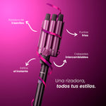 Cargue la imagen en el visor de la galería, ⭐Rizador Waflera DW-RZ2 Daewoo 3 en 1 de Barriles Rizador Triple Wave + Ferro Intercambiable