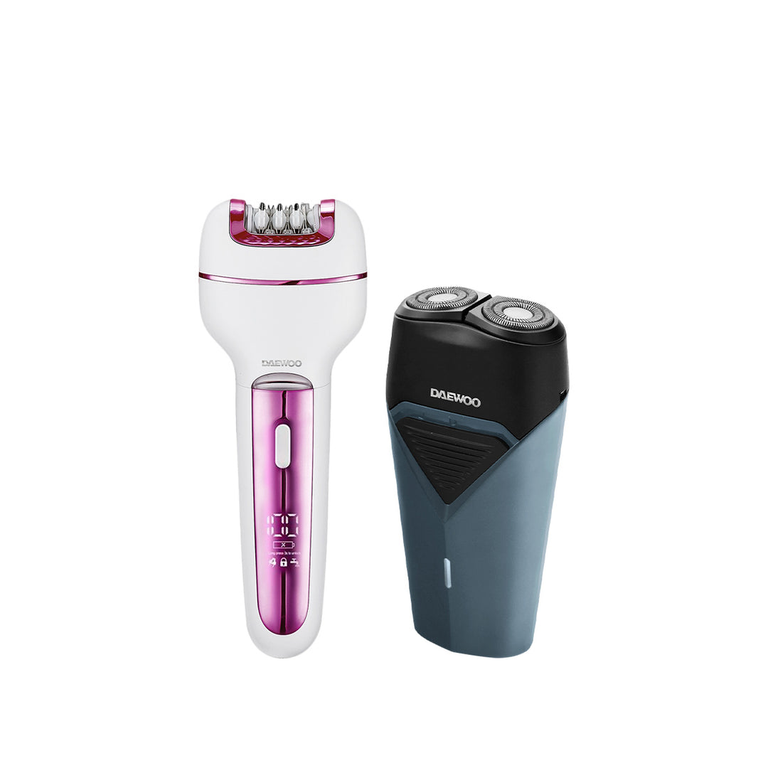 Daewoo Depiladora Corporal para Mujer + Rasuradora eléctrica portátil para Hombre