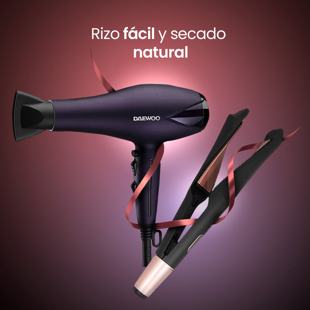 Daewoo Secadora de Cabello y Plancha Alaciadora de Cabello