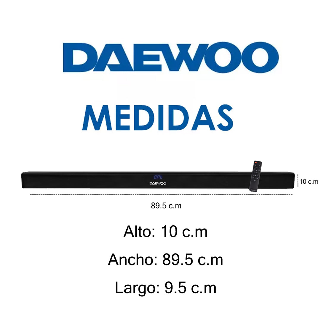 Barra De Sonido Teatro En Casa Bluetooth Daewoo DW3290 20w Rms Hdmi Usb